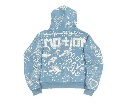 Mixed Emotion Blue 'Graffiti' Hoodie