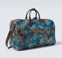 Gucci Blue GG Camouflage Print Holdall Duffle Bag