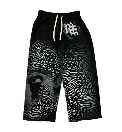 Mixed Emotion Black 'Striped' Sweatpants
