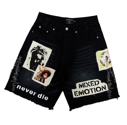 Mixed Emotion Black 'Chaos' Carpenter Shorts