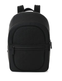 Gucci GG Rubber-Effect Leather Backpack (Black)