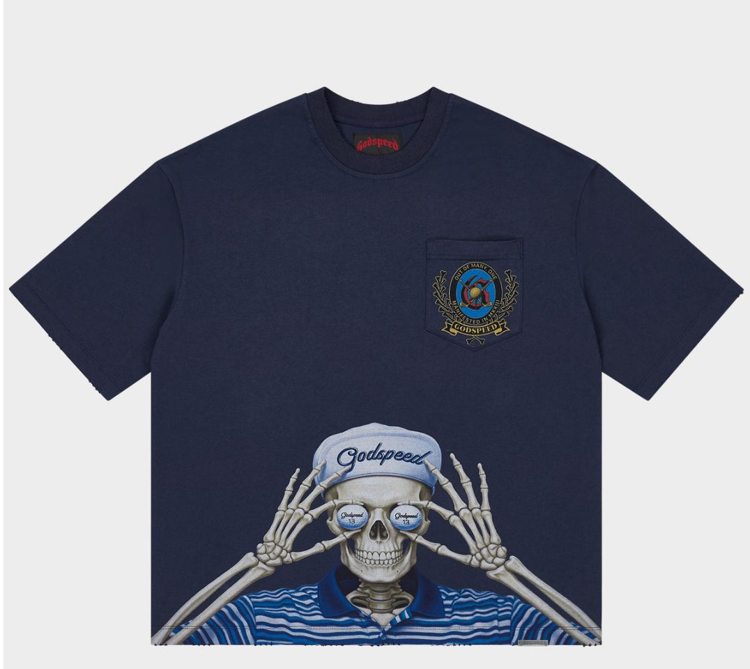 Golf Days Navy | Godspeed Pocket Tee