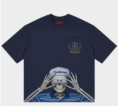 Godspeed Golf Days Pocket Tee in Navy
