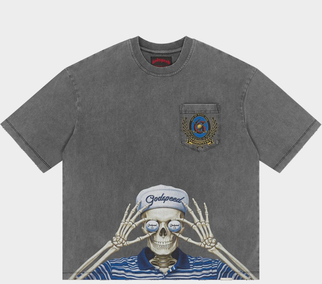 Golf Days Grey Wash | Godspeed Pocket Tee