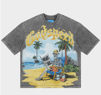 Skeleton Beach II Grey Wash | Godspeed NG Tee