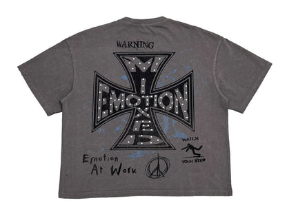 Mixed Emotion Grey 'Friends' Tee