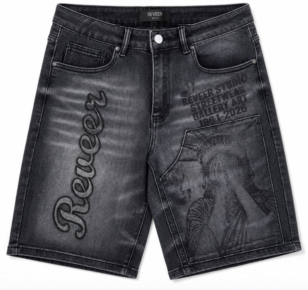 Reveer 'Liberty' Jean Shorts - Black