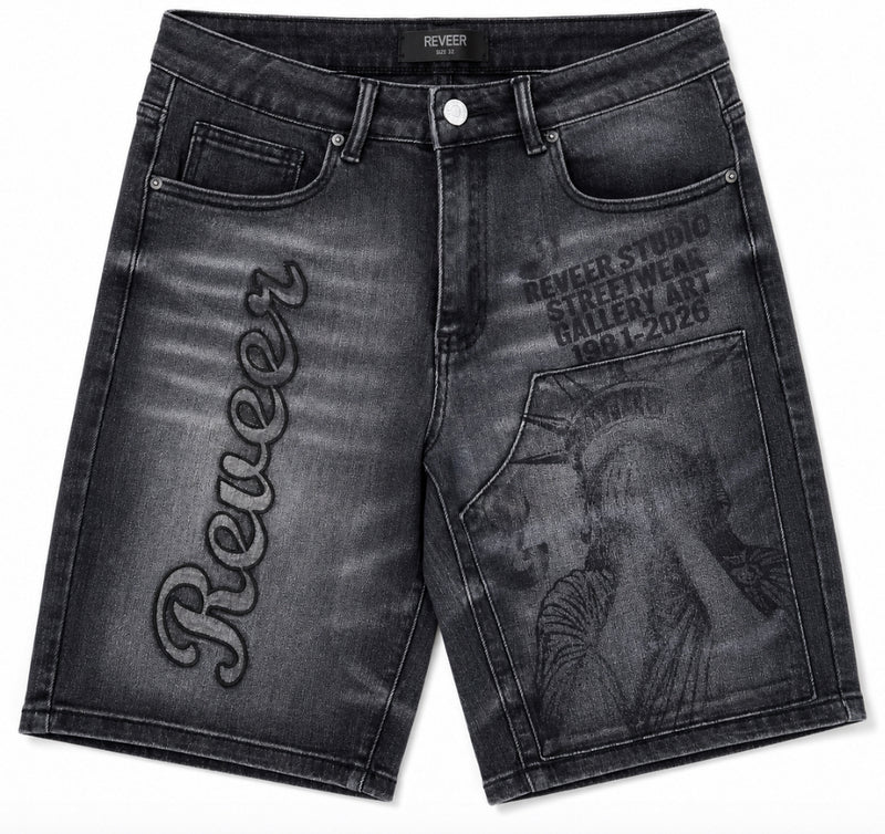 Reveer 'Liberty' Jean Shorts - Black