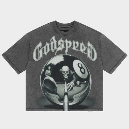 8ball CP Grey Wash Godspeed Tee front