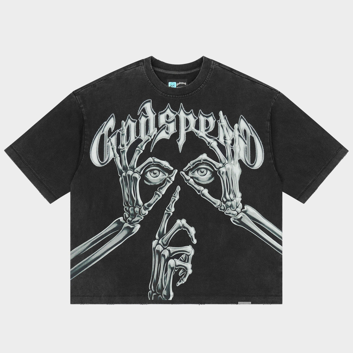 Silencio Black Wash Godspeed Tee front