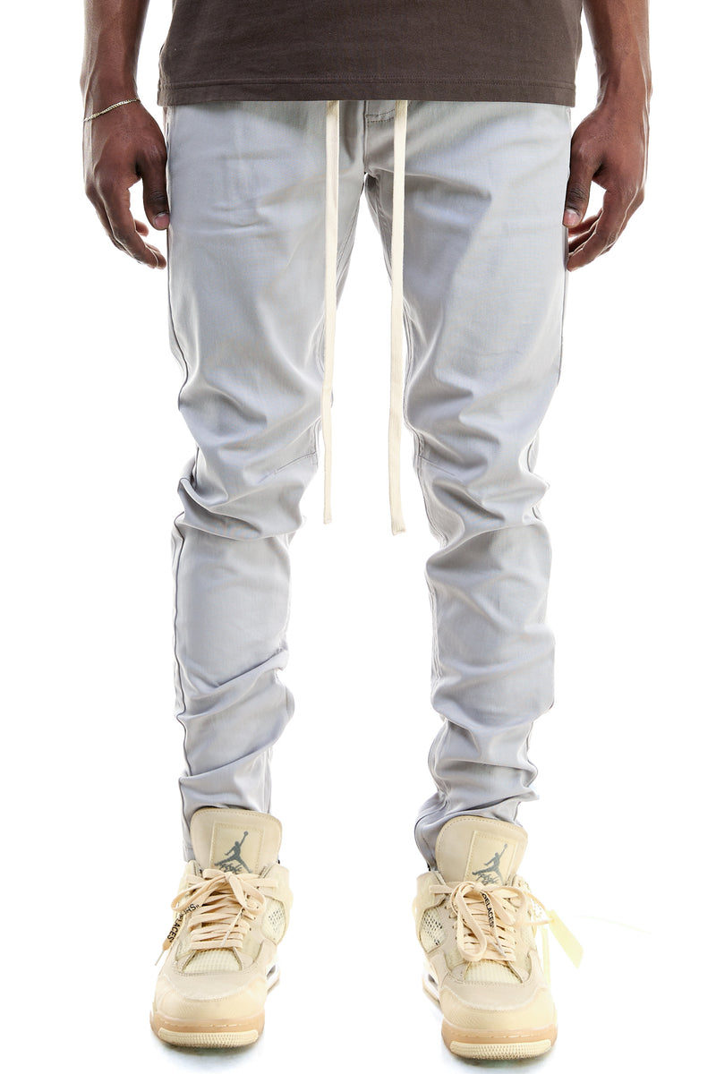 KNB3074 Light Grey | KDNK Tapered Stacked Stretch Joggers