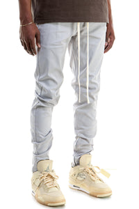 KNB3074 Light Grey | KDNK Tapered Stacked Stretch Joggers