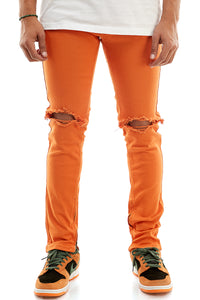 KNB3119 Orange | KDNK Vibrant Orange Skinny Stretch Jeans