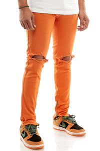 KNB3119 Orange | KDNK Vibrant Orange Skinny Stretch Jeans