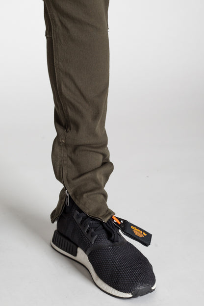 KNB3119 Olive | KDNK Army Olive Skinny Stretch Jeans