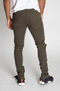 KNB3119 Olive | KDNK Army Olive Skinny Stretch Jeans