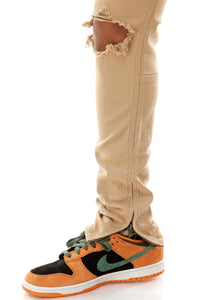 KNB3119 Tan | KDNK Tan Skinny Stretch Jeans