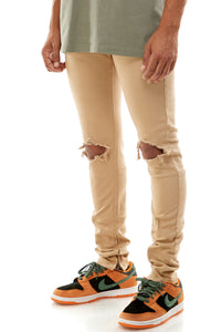KNB3119 Tan | KDNK Tan Skinny Stretch Jeans