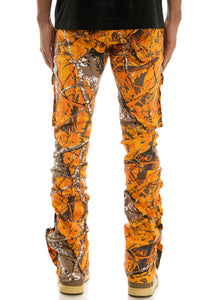 KNB3273 H.Camo Orange | KDNK Half-Camo Skinny Stretch Jeans