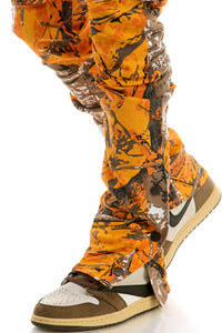 KNB3273 H.Camo Orange | KDNK Half-Camo Skinny Stretch Jeans