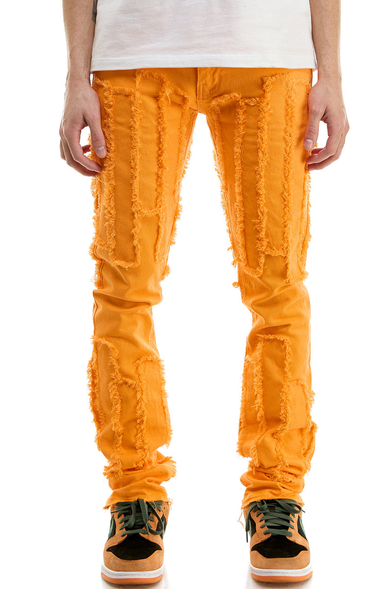 KNB3338 Orange | KDNK Bright Orange Skinny Stretch Jeans