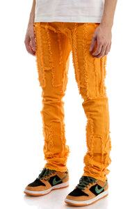 KNB3338 Orange | KDNK Bright Orange Skinny Stretch Jeans