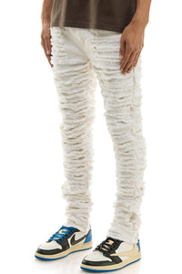 KNB3358 Cream | KDNK Off-White Skinny Stretch Jeans