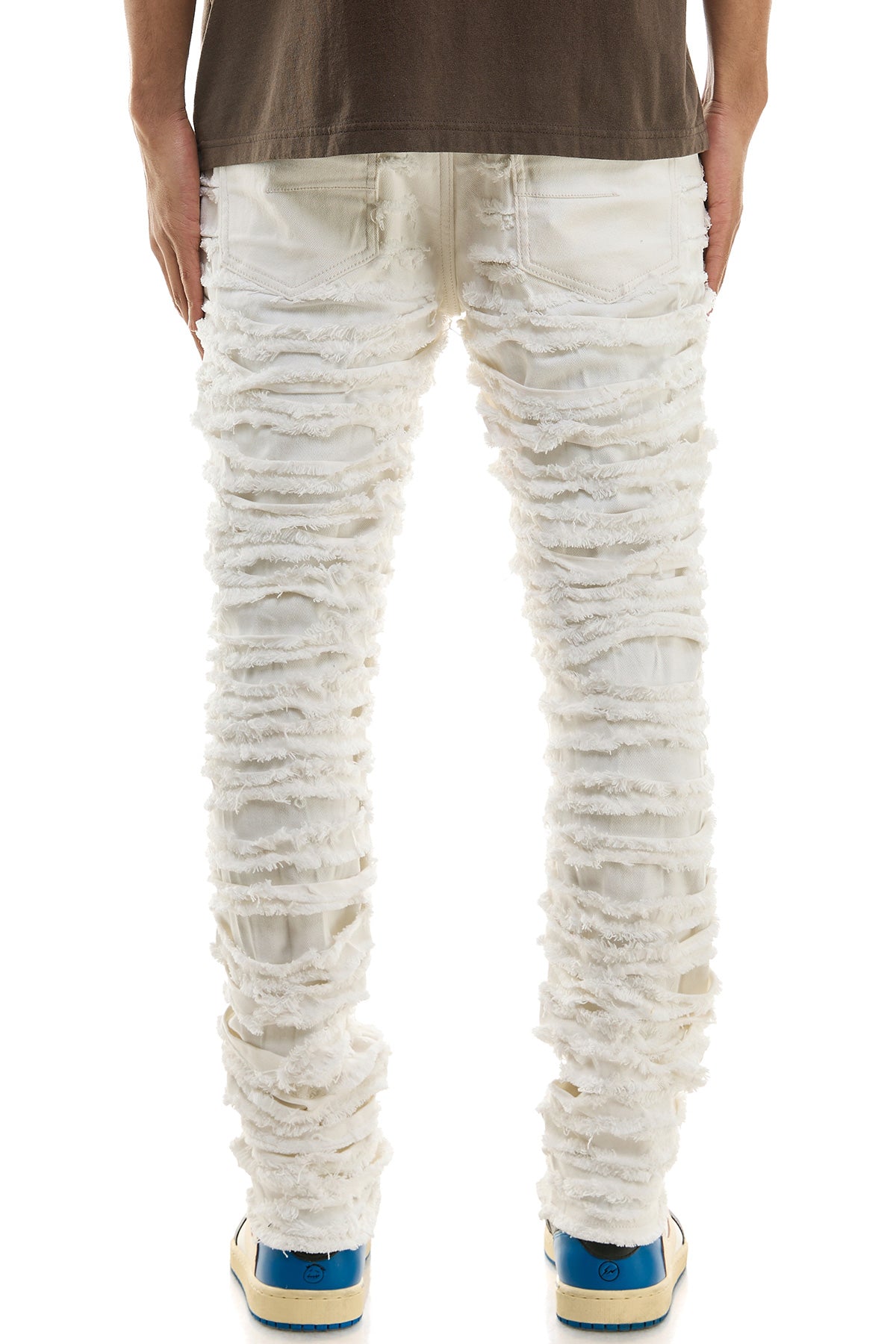 KNB3358 Cream | KDNK Off-White Skinny Stretch Jeans