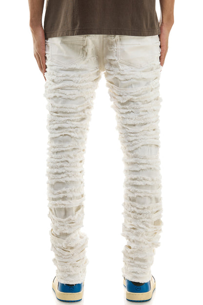 KNB3358 Cream | KDNK Off-White Skinny Stretch Jeans