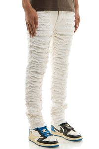 KNB3358 Cream | KDNK Off-White Skinny Stretch Jeans