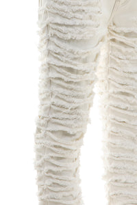 KNB3358 Cream | KDNK Off-White Skinny Stretch Jeans