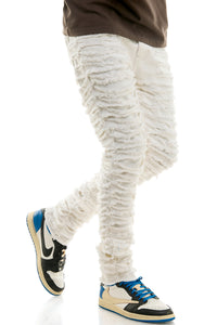 KNB3358 Cream | KDNK Off-White Skinny Stretch Jeans