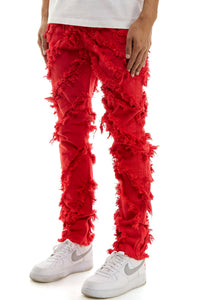 KNB3363 Red | KDNK Bold Red Skinny Stretch Jeans