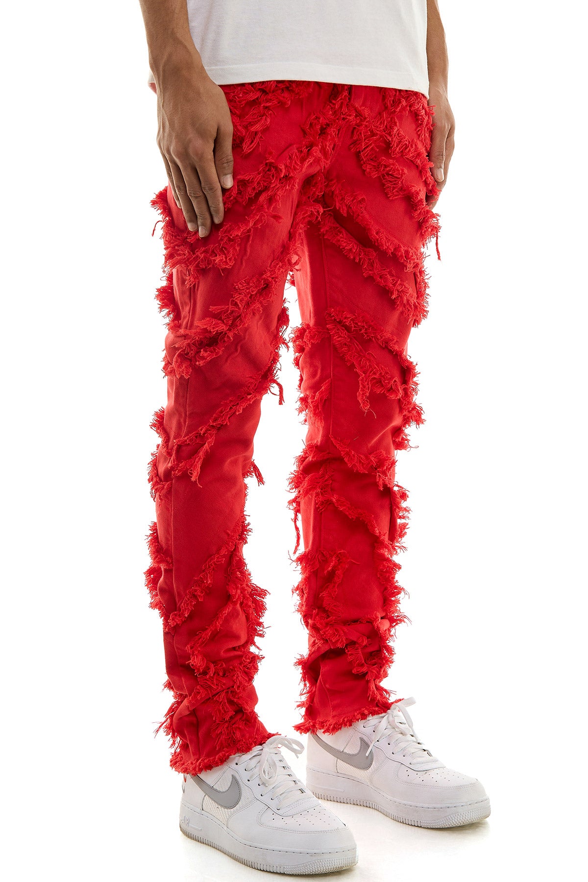 KNB3363 Red | KDNK Bold Red Skinny Stretch Jeans