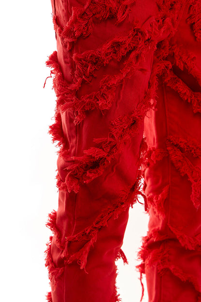 KNB3363 Red | KDNK Bold Red Skinny Stretch Jeans