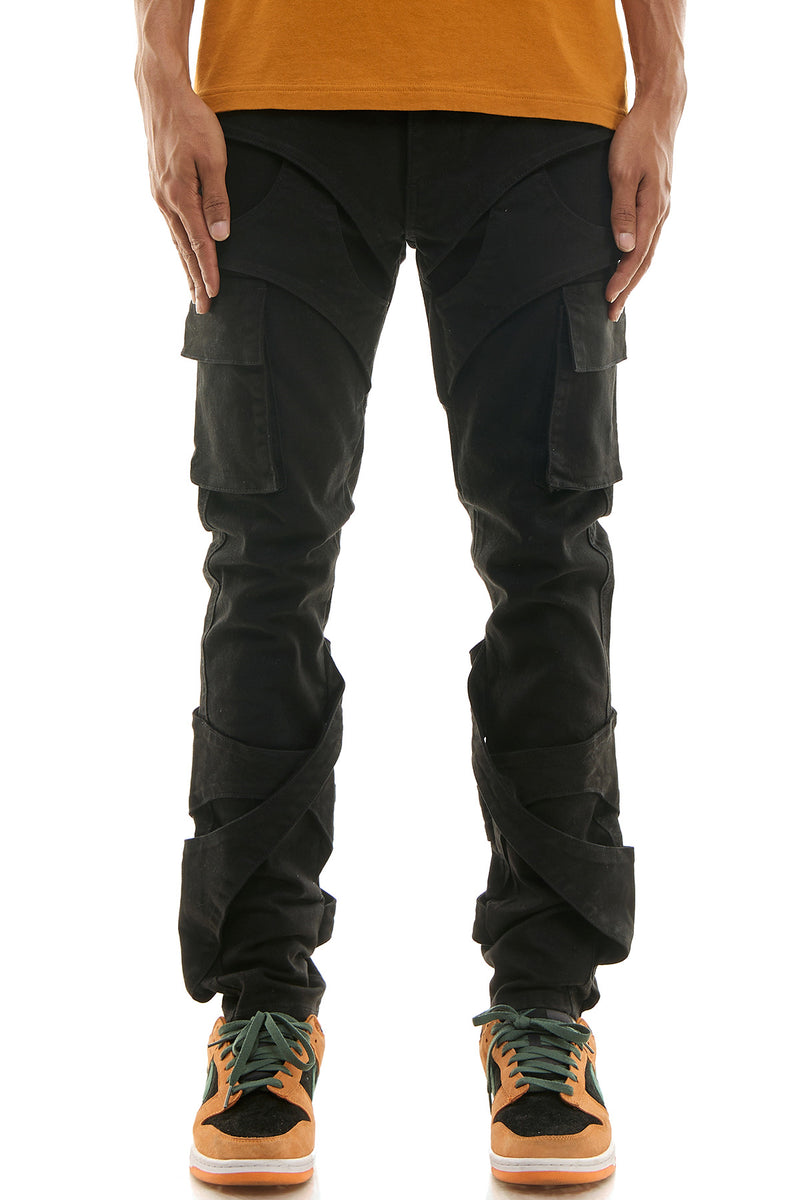 KNB3384 Black | KDNK Matte Black Skinny Stretch Jeans