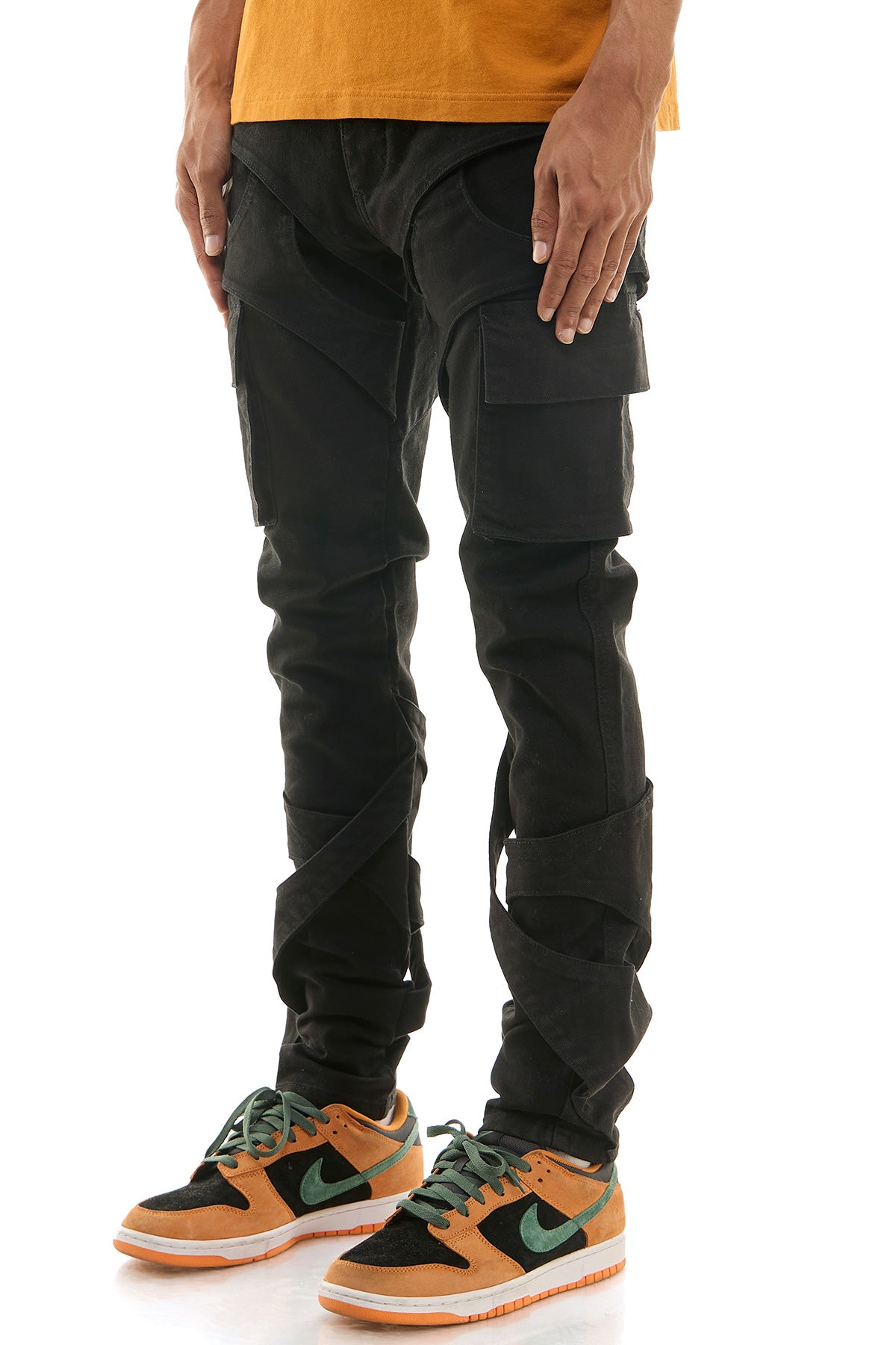 KNB3384 Black | KDNK Matte Black Skinny Stretch Jeans