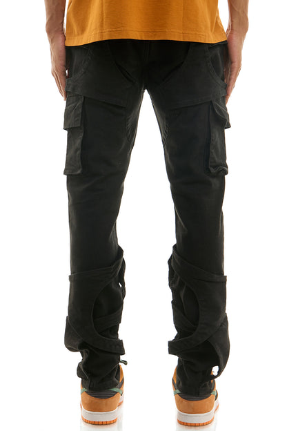 KNB3384 Black | KDNK Matte Black Skinny Stretch Jeans