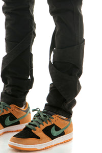 KNB3384 Black | KDNK Matte Black Skinny Stretch Jeans