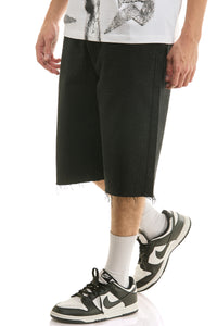 KNB3500S Black | KDNK Rhinestone Denim Shorts