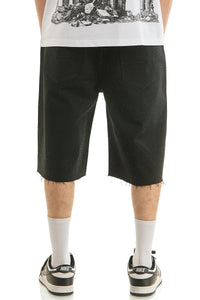 KNB3500S Black | KDNK Rhinestone Denim Shorts