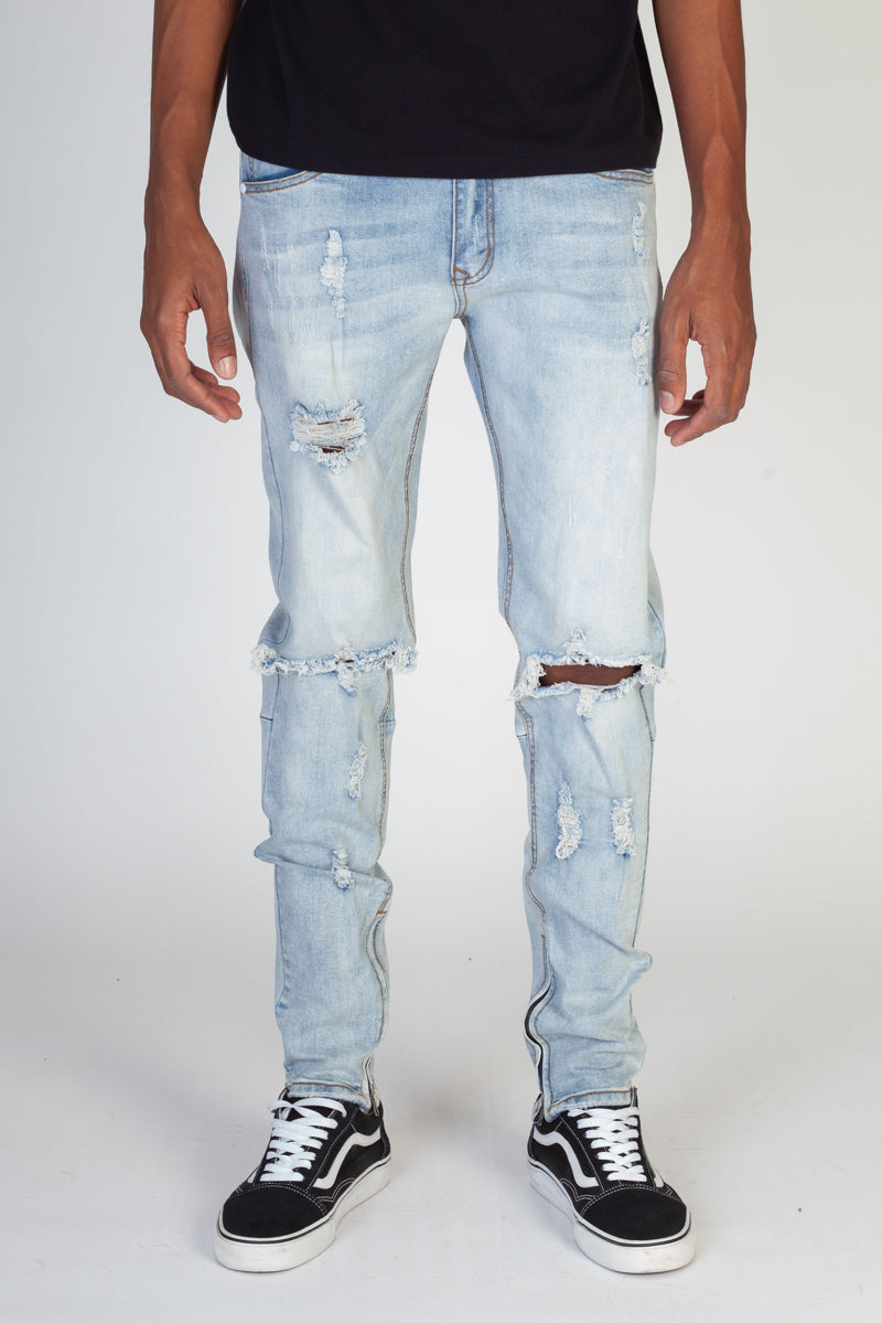 KND4170 Vintage Light Blue | KDNK Vintage Wash Skinny Stretch Jeans