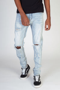 KND4170 Vintage Light Blue | KDNK Vintage Wash Skinny Stretch Jeans