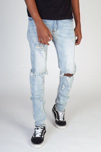 KND4170 Vintage Light Blue | KDNK Vintage Wash Skinny Stretch Jeans