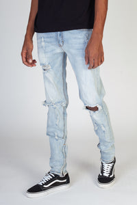 KND4170 Vintage Light Blue | KDNK Vintage Wash Skinny Stretch Jeans