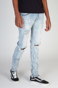 KND4170 Vintage Light Blue | KDNK Vintage Wash Skinny Stretch Jeans