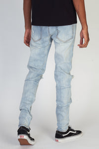 KND4170 Vintage Light Blue | KDNK Vintage Wash Skinny Stretch Jeans