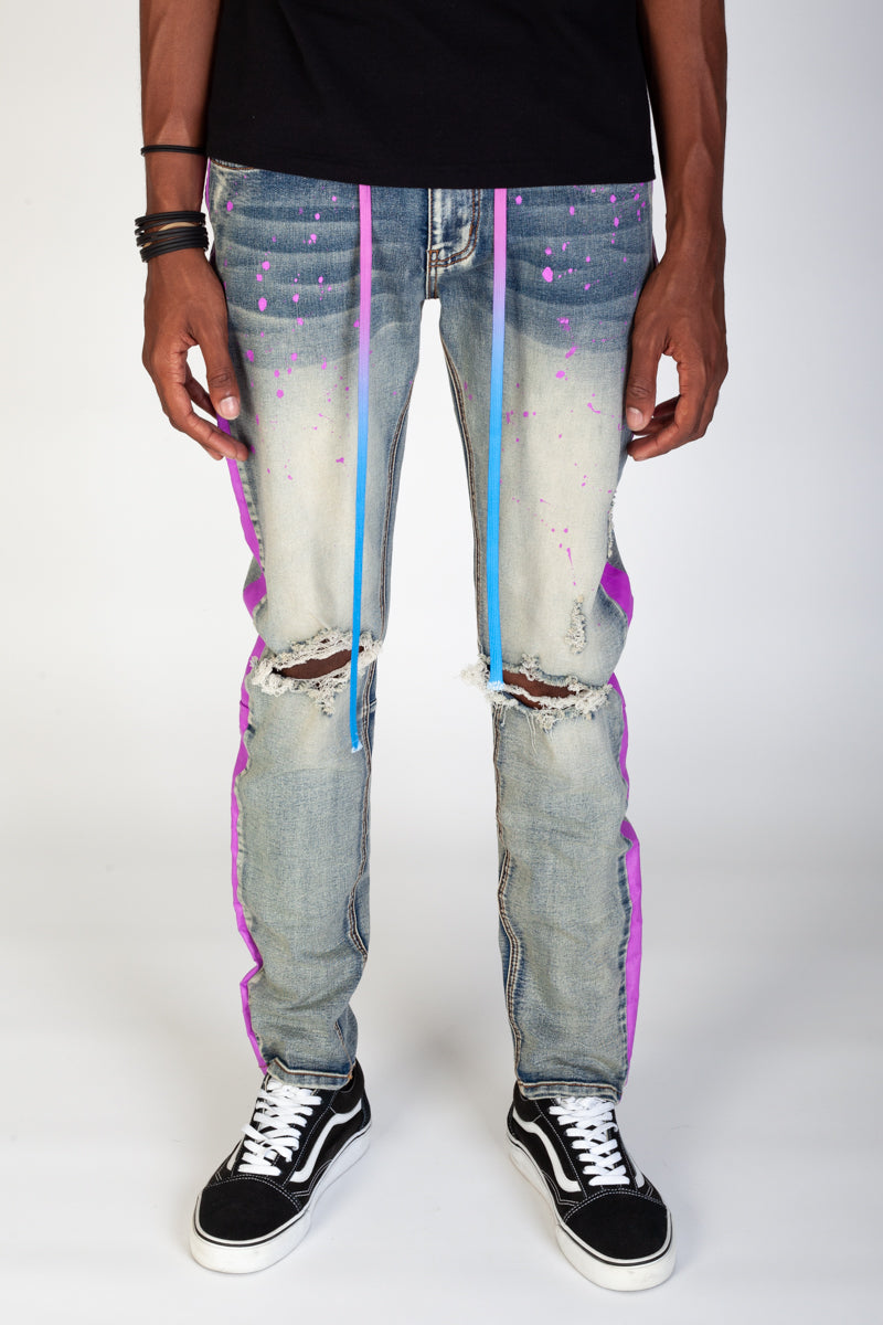 KND4279 Vintage Blue | KDNK Vintage Wash Skinny Stretch Jeans