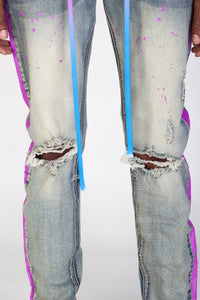KND4279 Vintage Blue | KDNK Vintage Wash Skinny Stretch Jeans