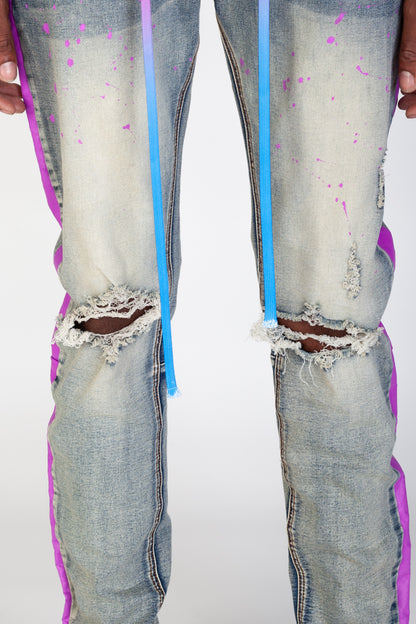 KND4279 Vintage Blue | KDNK Vintage Wash Skinny Stretch Jeans